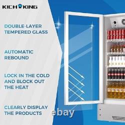 New Commercial Beverage Display Refrigerator Upright Merchandiser Cooler 8 Cu. Ft