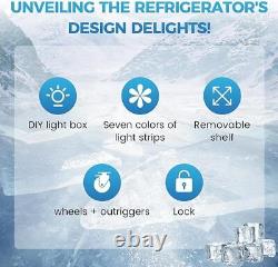 New Commercial Beverage Display Refrigerator Upright Merchandiser Cooler 8 Cu. Ft