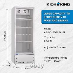 New Commercial Merchandiser 1 Door Cooler Display Refrigerator NSF ETL 8 Cu. Ft