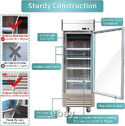 New Commercial Reach In Refrigerator Glass Door Stainless Steel Cooler Beverage