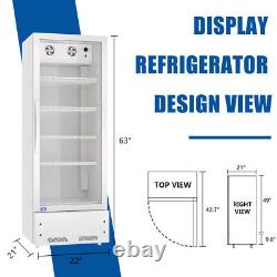 New Merchandiser Upright Cooler Commercial Beverage Display Refrigerator 8 Cu. Ft