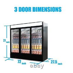 Refrigerator 3-Door Glass Swing Door Merchandiser Refrigerator Cooler