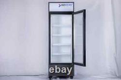 SDGR 22'' Black Swing Glass Door Merchandiser Refrigerator