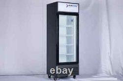 SDGR 22'' Black Swing Glass Door Merchandiser Refrigerator