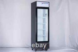 SDGR 23'' Black Swing Glass Door Merchandiser Refrigerator
