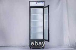 SDGR 24'' Black Swing Glass Door Merchandiser Refrigerator