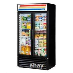 True GDM-35-HCTSL01 39 1/2 Black 2 Glass Door Refrigerated Merchandiser with L