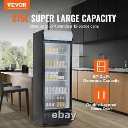 VEVOR Commercial Merchandiser Refrigerator Cooler 9.7 Cu. Ft /275L with 4 Shelves