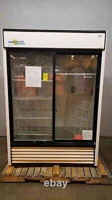 VWR True Double Door Glass Refrigerator GDM-47 with Shelves