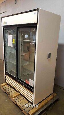 VWR True Double Door Glass Refrigerator GDM-47 with Shelves