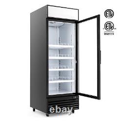 WILPREP 28 Commercial Merchandiser Glass Door Cooler Refrigerator 22.4Cu. Ft