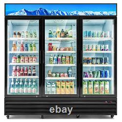 WILPREP 52.4-cu ft Commercial Display Refrigerator, 3 Glass Door Merchandiser