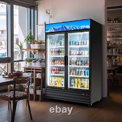 WILPREP 53 ETL Commercial Merchandiser 2 Glass Door Display Refrigerator 40 CF