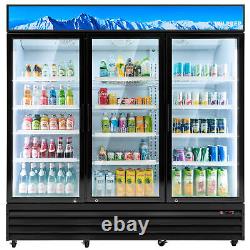 WILPREP 72 Commercial Merchandiser ETL 3 Glass Door Cooler Refrigerator 72.4-CF