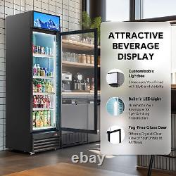 WILPREP Commercial Display Refrigerator, 8.5 cu ft Glass Door Merchandiser